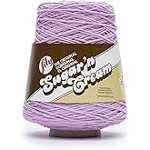 Lily Sugar'n Cream Cone Cotton Yarn for Dishcloths, Orchid | #4 Worsted Yarn, 100% Cotton Cone Yarn for Crochet, Knitting, Dishcloths and Crafts, 674 Yards, 400g/14.11oz, 1-Pack