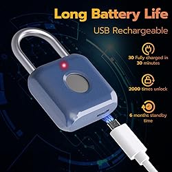 Pothunder Fingerprint Padlock, Smart