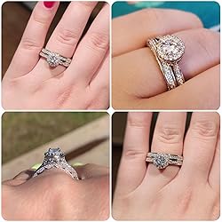 Newshe Jewellery Wedding Rings Set for Him and Her