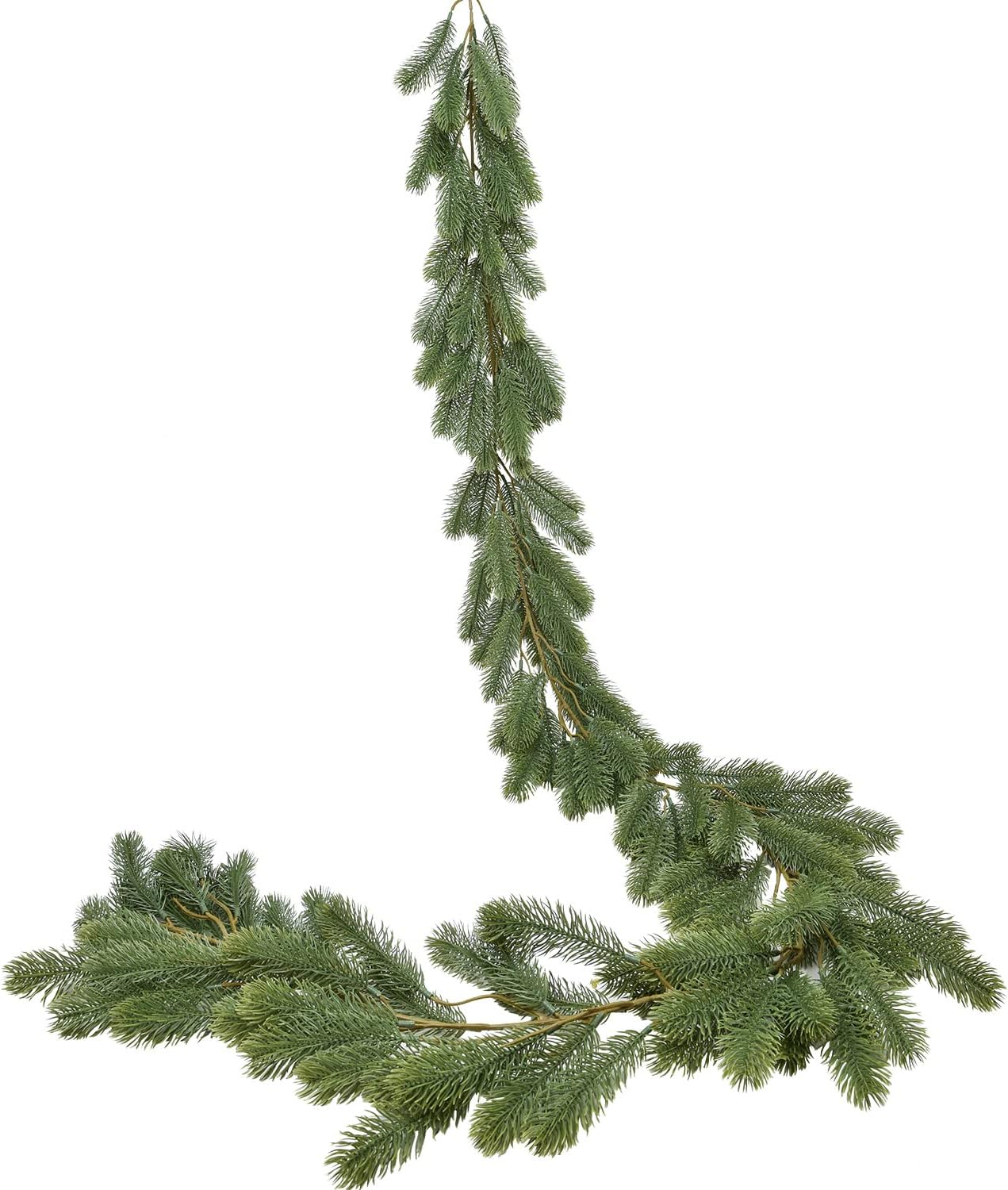 Wreaths, Garlands & Swags - DearHouse 6Ft Artificial Pine Christmas Garland Winter Greenery Garland for Holiday Season Mantel Fireplace Table Runner Centerpiece Décor (Green)