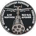 Air Force A-10 Warthog Peace Through Superior Firepower USAF Patch - [Hook Fastener]