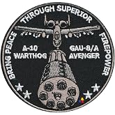 Airman A-10 Warthog Peace Through Superior Firepower Patch - [Hook Fastener]
