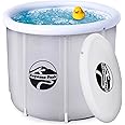 Keystone Peak Ice Bath - 108 Gallons Cold Plunge tub + Portable Ice Bath tub for Athletes & Navy Seals + Ice Baths and Soaking + Cold Water Therapy - Boost your immune system & Improve recovery - Gray