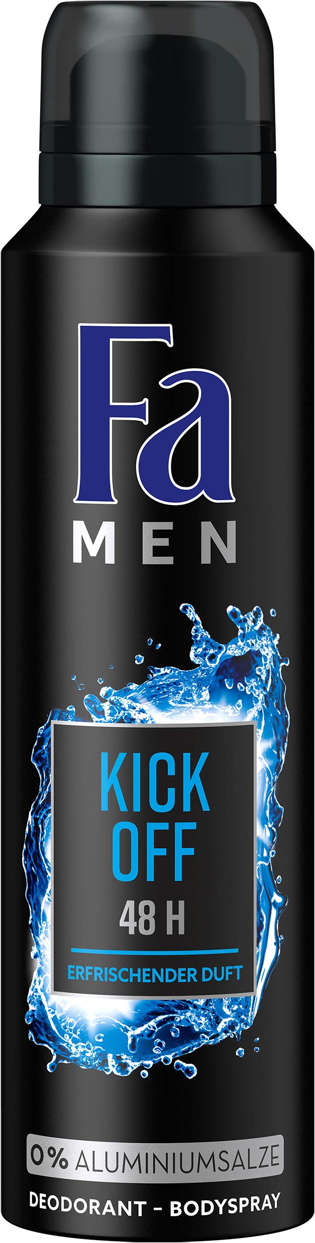 FA Kick Off Deodorant Spray for Men Refreshing Fragrance Pack of 6 x 150 ml