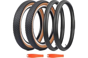 BALINGE 20/24/26/27.5/29x2.125 Mountain Bike Foldable Tires Heavy Duty Anti Slip Tread Compatible with 20/24/26/27.5/29 x 2.0/2.125/2.15/2.10 Compatible for Street & Off-Road Riding