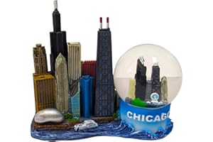 GREAT CHICAGO GIFTS Chicago Lakefront Statue Snow Globe