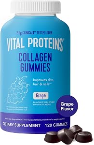 Vital Proteins Collagen Gummies, 2.5g of Clinically-Tested Collagen for Hair, Skin, Nails & Wrinkles, 120 ct, 30-Day Supply, 