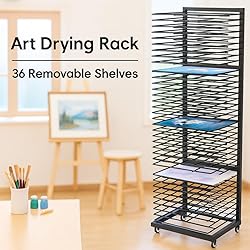 MOOFI Art Drying Rack with 36 Removable Shelves and
