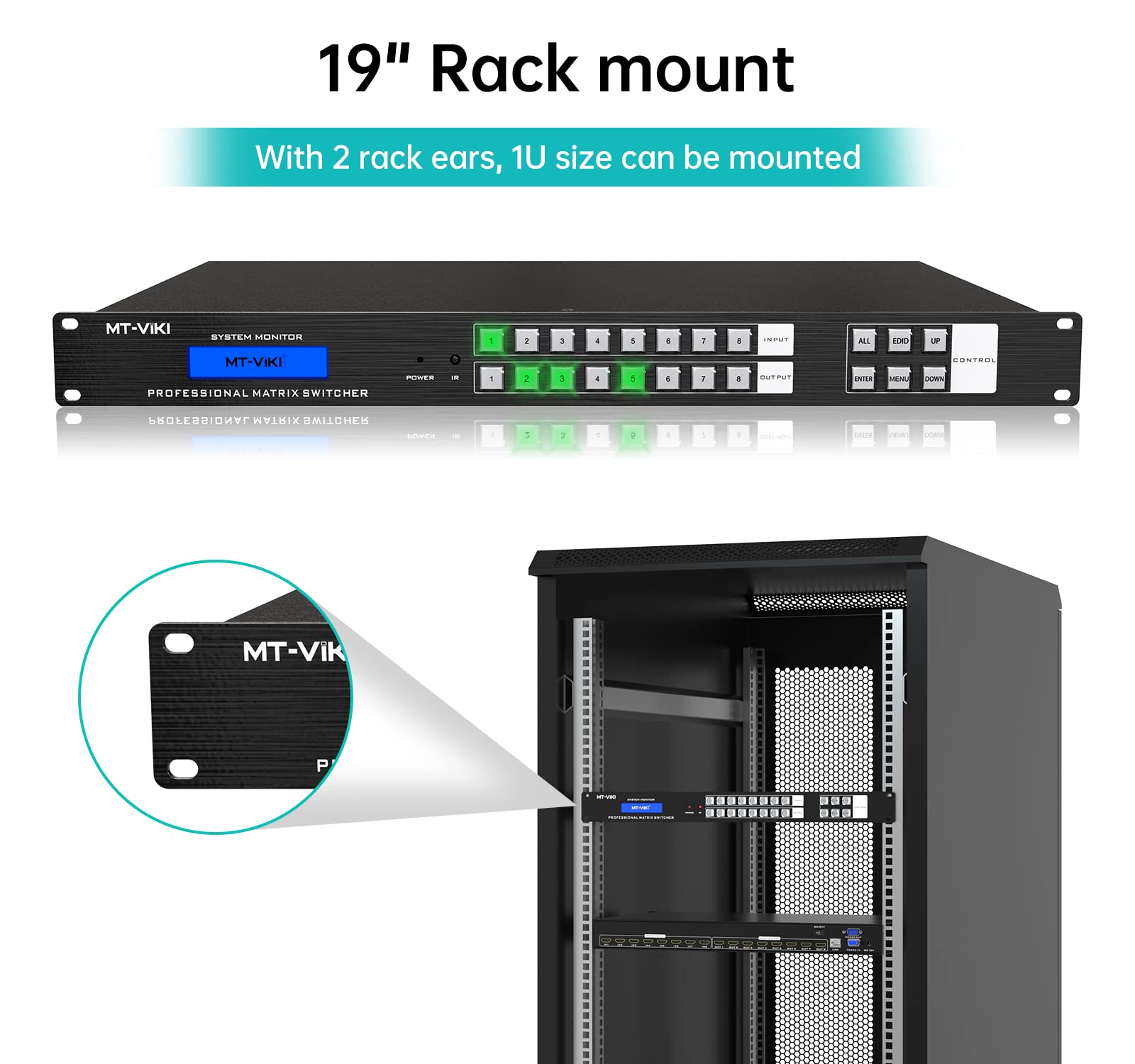 Mua MT-VIKI 4K HDMI Matrix Switch 8x8, 4K@30Hz Rack Mount Switcher ...
