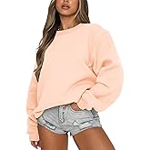 Fanway&EC Women's Long Sleeve Sweatshirt Casual Crewneck Oversized Pullover Hoodies Fall Tops