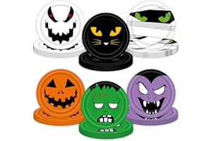 Aysimple 48 PCS Halloween Paper Plates 9 Inch Trick or Treat Disposable Plates Cat Ghost Mummy Vampire Zombie Pumpkin Halloween Dessert Plates for Halloween Party Kids Birthday