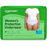 Amazon Basics Postpartum Incontinence Underwear for Women, Maximum Absorbency, Disposable, Fresh Protection, Odor Control, Co
