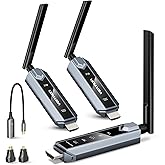 VENTION Wireless HDMI Transmitter and Receiver 656FT with LED Screen, Up to 6 RXs, Heat-Control, Plug & Play Wireless HDMI Extender Kit 4K Decode to Monitor from PC/Projector/TV Box(1TX+2RX)
