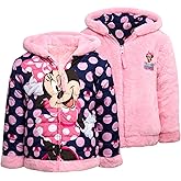 Disney Toddler Girls Winter Coat - Reversible Quilted Hooded Puffer Jacket - Insulated Faux Fur Lined Jacket for Girls (2T-8)
