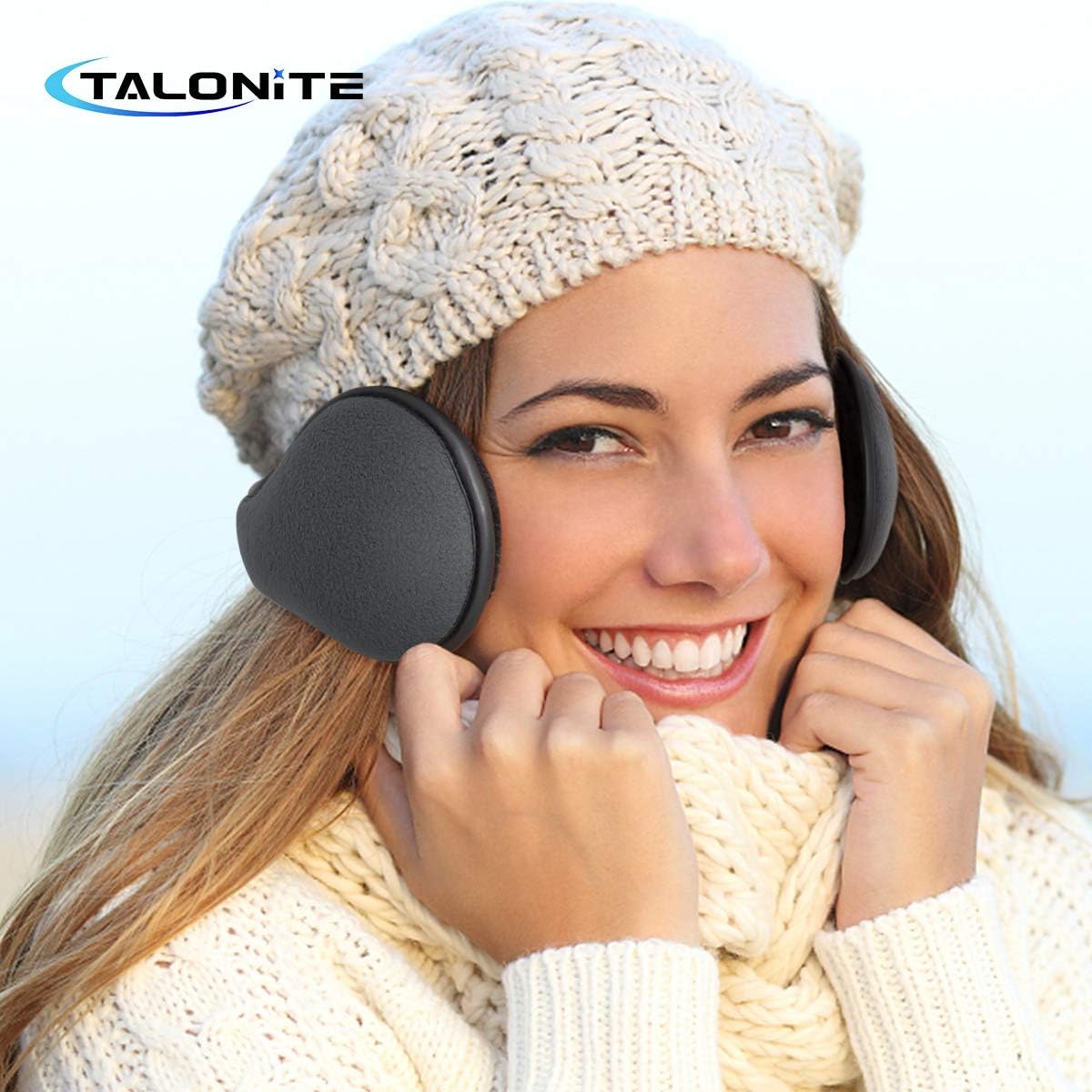 TALONITE Winter Ear Muffs (1 Pack/ 2 Pack/ 3 Pack) for Men & Women - Foldable Fleece Ear Warmers - Pefer for Outdoor Cycling Running Skiing - Behind The Head Earmuffs : Sports & Outdoors