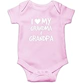 CBTwear I Love My Grandma & Grandpa Baby Bodysuit Adorable Romper Clothing Funny Cute Infant Outfit