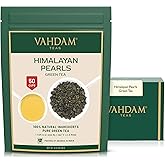 VAHDAM, Himalayan Pearls Green Tea Loose Leaf | 3.53 Oz (50 Cups) High Elevation Grown Green Tea Leaves From Himalayas | Pure Unblended Single Origin Green Loose Leaf Tea | Vacuum Sealed