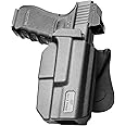 OWB Thumb Release Holster: Glock 19 19X 23 32 44 45/ Glock 17 22 31/ S&W M&P 9(40) M2.0 / SD9 VE SD40 VE/ 1911 5 inch/Taurus G2C G3C, Compatible with Red Dot/Optics, Right Handed, Left Handed