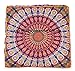 Handicraft-Palace Indian Floor Cushion Cover Blue Peacock Mandala Tapestry Large Square Floor Pillow Cover Ottoman Pouf Bohemian Meditation Seating Throw