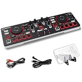 Numark MixTrack Go Compact Bluetooth DJ Controller with Stems Control | 2-Deck DJ Mixer, for Beginners &amp; Mobile DJs, Smart Fader, USB-C, Serato DJ Lite &amp; Algoriddim djay Included, Gen 4