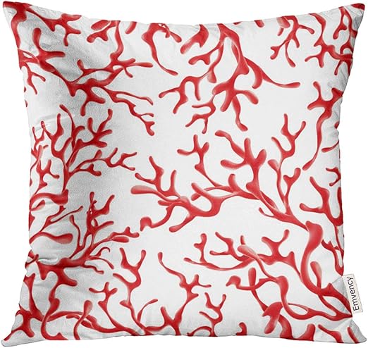 Amazon Com Vanmi Throw Pillow Cover White Silhouette Abstract Red