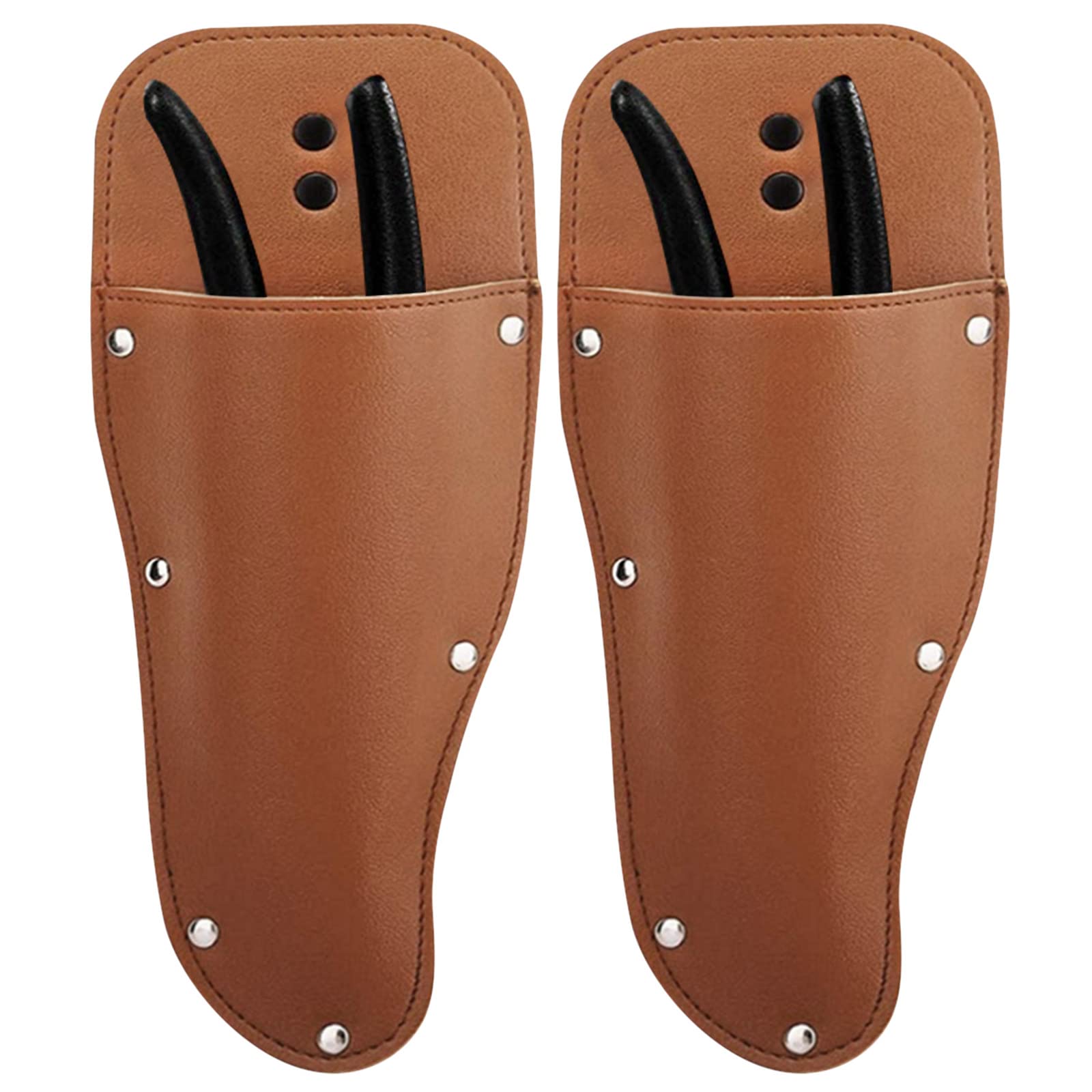 Garden Leather Sheath Tool,WideSmart Holsters Gardening Case Leather Sheath Pouch Holder Pu Holster Protective Case for Pliers Pruning Shears Scissors Tools (2PCS)