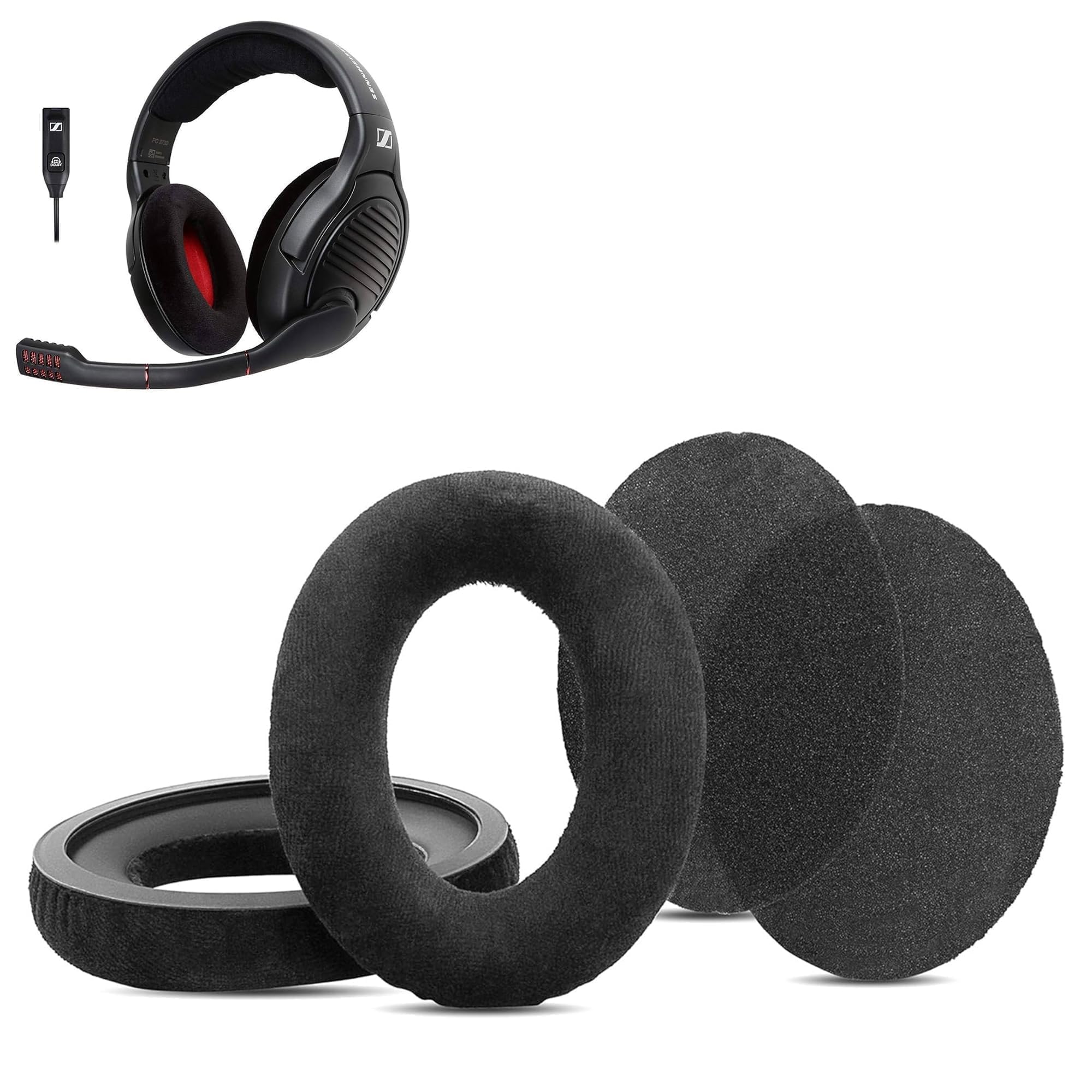 HZP41 Earpads Cushion Compatible with Sennheiser HZP41/HZP26/G4ME ONE Game One/PC 363D/360/PC 373D Headsets Ear Covers with Soft Fabric