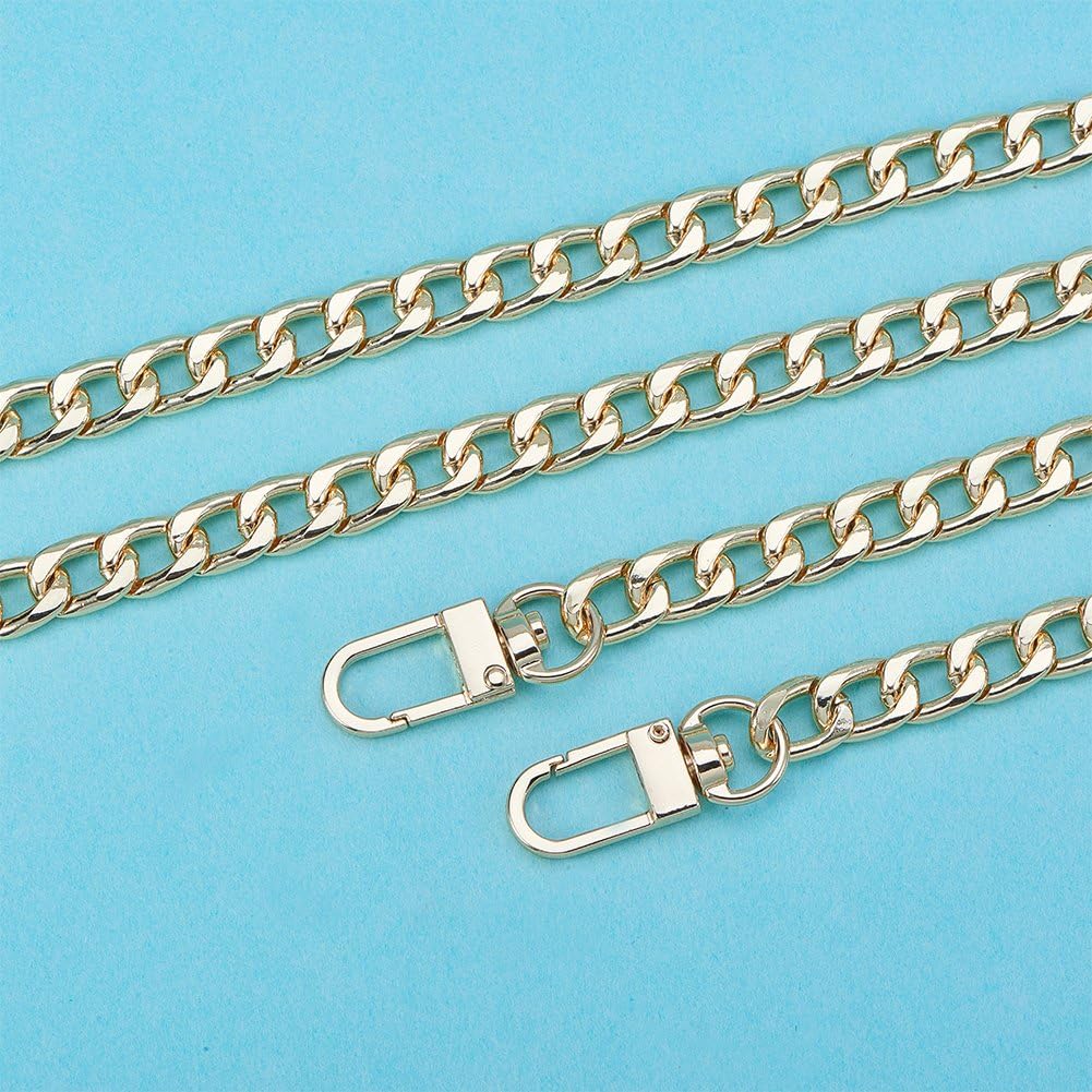 PandaHall Elite one strand Bag Strap Chains, Iron Curb Link Chains, with Swivel Lobster Claw Clasps, Golden, 80cmx9.5mm - Image 5