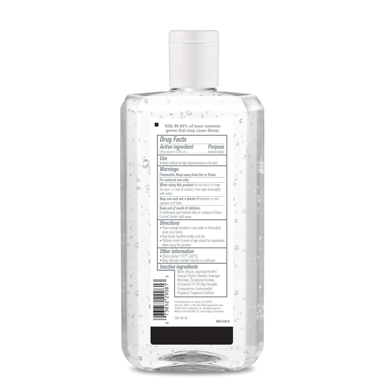 PURELL Advanced Hand Sanitizer Refreshing Gel, 1-Liter Flip-Cap Bottle (Pack of 4) - 9683-04: Industrial & Scientific