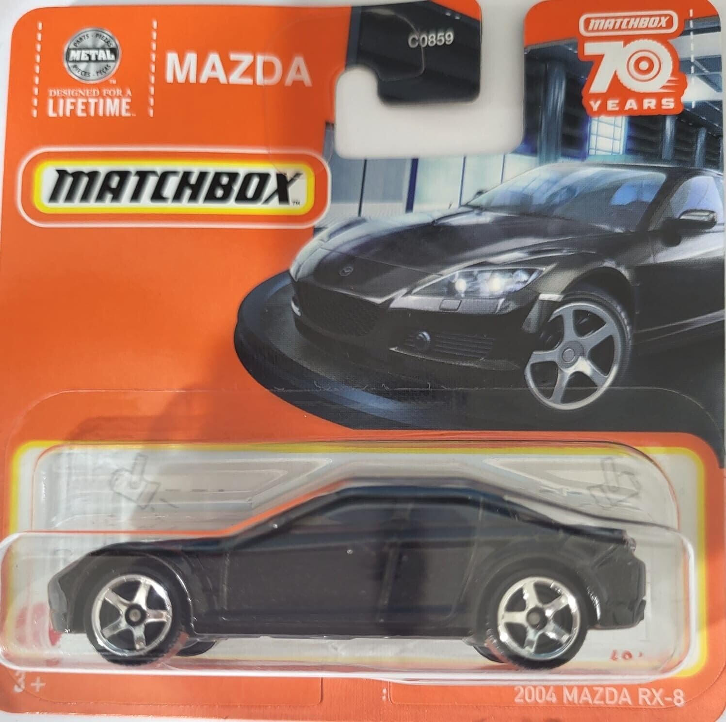 2023 Matchbox 2004 Mazda RX-8 Black 49/100 (Short Card) HLC58