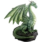 SUMMIT COLLECTION Green Dragon on Rock Fantasy Figurine