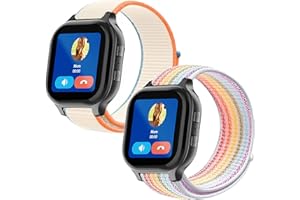 YANC Blue Red Green for Boys Girls Watch Bands with Hollow Surfaces Compatible with Gabb Watch 3 2 1/Gizmo Watch 3 2 1, 2 Packs