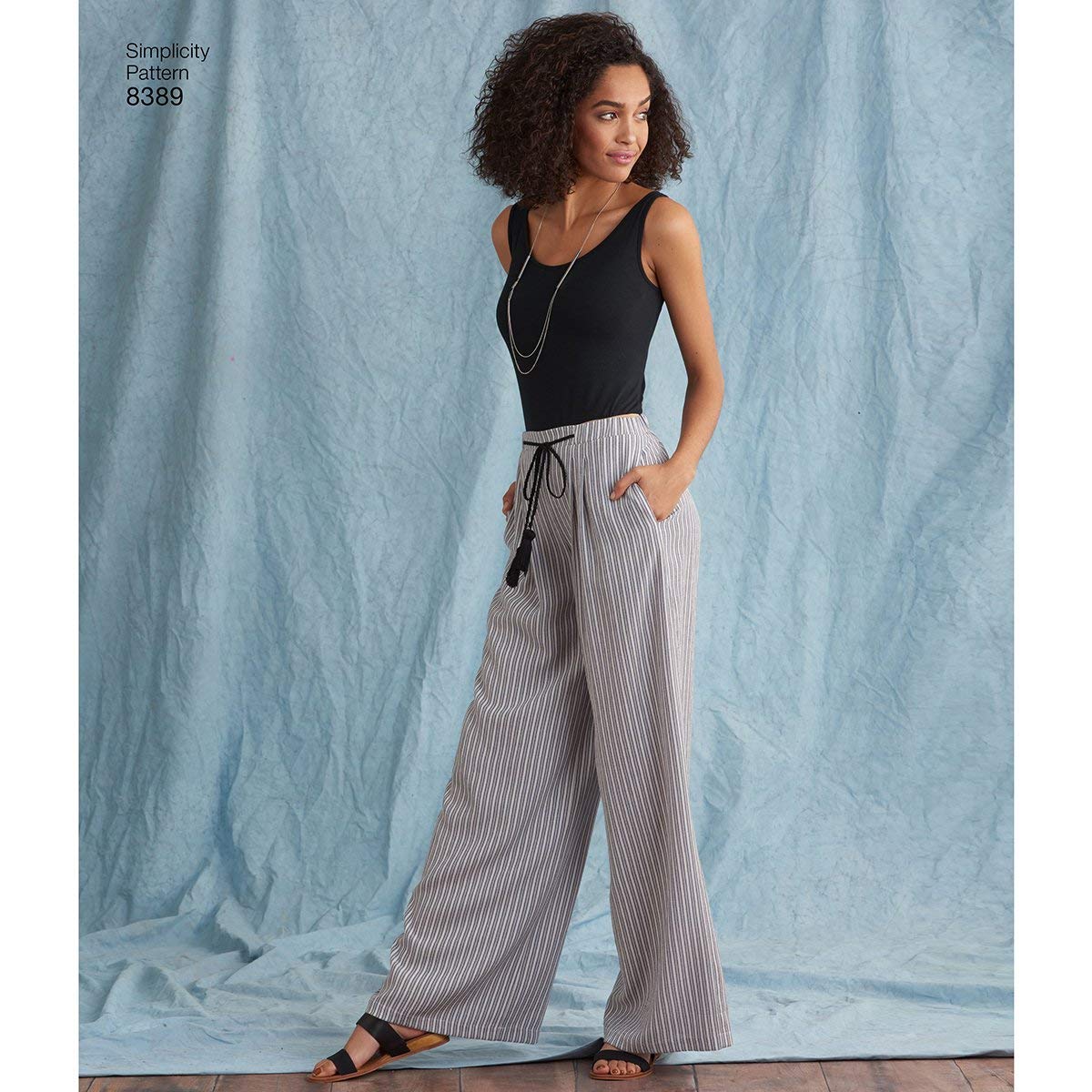 Simplicity Pattern 8389 Misses’ Trousers with Length and Width Variations and Tie Belt