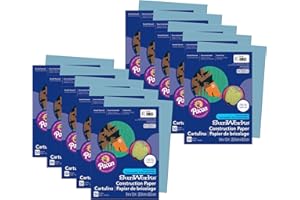 Prang Construction Paper, Sky Blue, 9" x 12", 50 Sheets Per Pack, 10 Packs