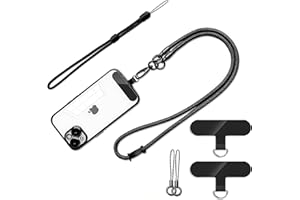 Fajocru Cell Phone Lanyard Holder Anti Theft Crossbody Phone Wrist & Neck Strap, Compatible with Most iPhone tether Case