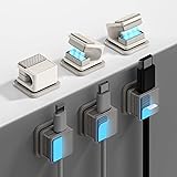6 Pack Magnetic Cable Clips, Glow in The Dark Cable