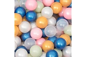 YUFUL Ball Pit Balls 1000 Count for Kids, Plastic Balls for Ball Pit, 2.2-Inch Crush Proof Play Balls BPA Free Non-Toxic, 4 Kinds of Bright Color Ocean Balls Include a Reusable Net Bag (Pearl Type)