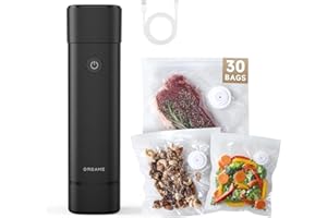 DREAME VH20 Handheld Vacuum Sealer Machine for Food with 30 Reusable Vacuum Bags, Compact Food Vacuum Sealer, Auto Stop, Rech