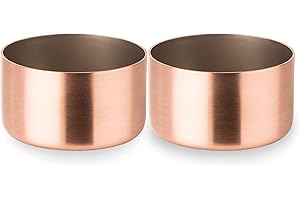 Mauviel M'Passion Copper & Stainless Steel 2-Piece Souffle Mold Set, Made In France