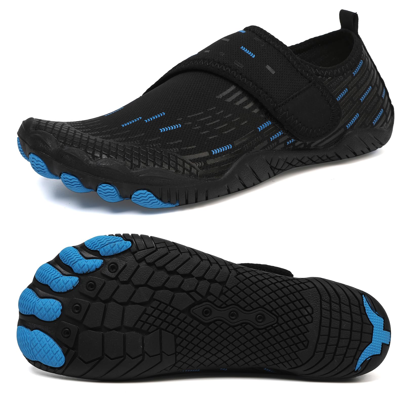 Men's & Women's Water Shoes - Quick-Dry Aqua Socks For Beach, Swimming, Surf, Yoga (Black, Size 41)