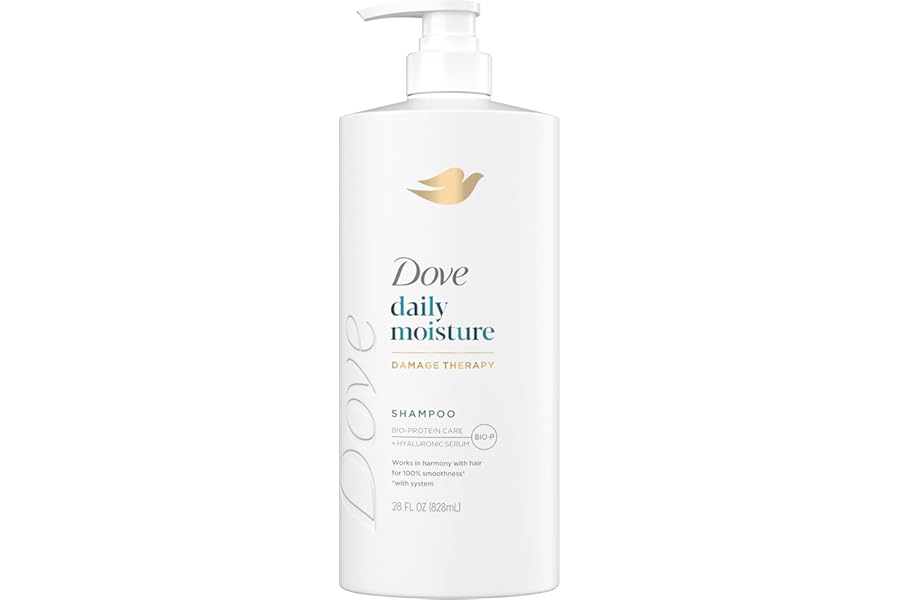 Dove Damage Therapy Shampoo Daily Moisture for Dry Hair with Bio-Protein Care Technology and Hyaluronic Serum 28 Fl Oz