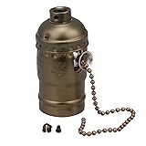 RDEXP Vintage Lamp Socket with Pull Chain AC