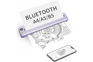 Rongta Portable Printer Wireless for Travel, Inkless Thermal Printer, Compatible with Android,iOS & Laptop, Small Bluetooth M