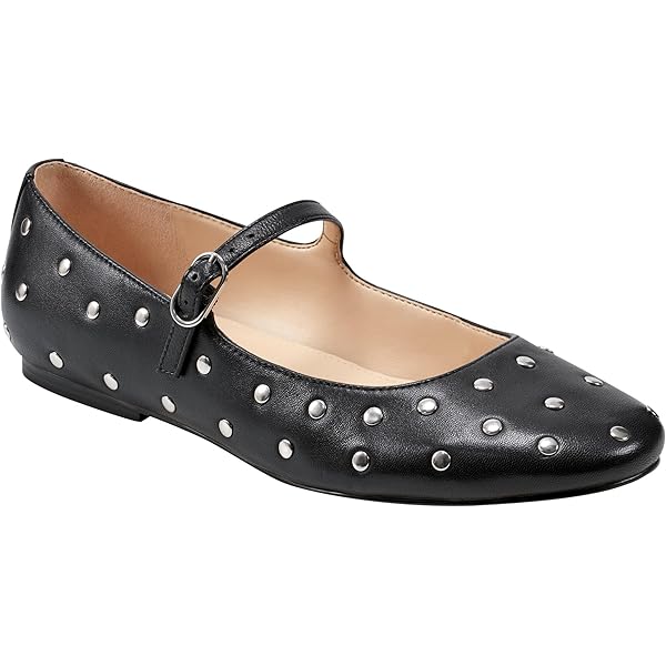 Amazon.com | Marc Fisher LTD Women's Garissa Flat, Black Leather