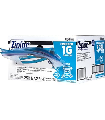Amazon.com: Ziploc 696187 Double Zipper Freezer Bags, 1Qt, 2.7Mil