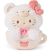 GUND Sanrio Official Hello Kitty Café Latte Teddy Bear Plush, Collectible Plush Toy, Stuffed Animal for Ages 1 and Up, White, 6”