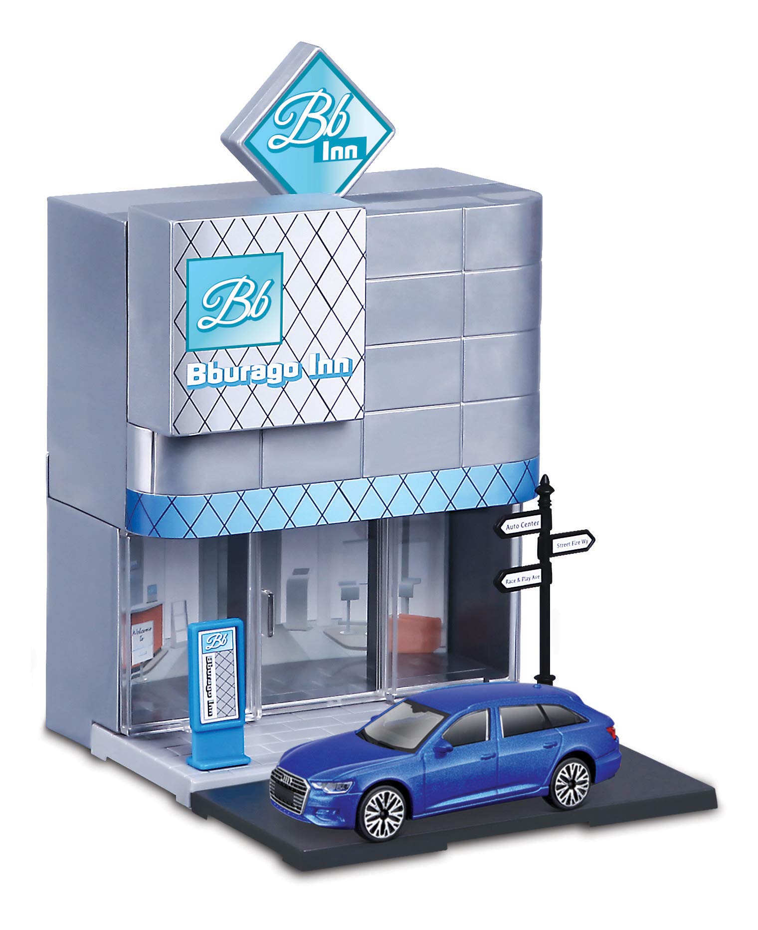 Bburago STREET FIRE CITY HOTEL Playset with