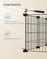SONGMICS 2-Floor Metal Pet Playpen 36 Panels 123 x 63 x 61 cm Black view 6