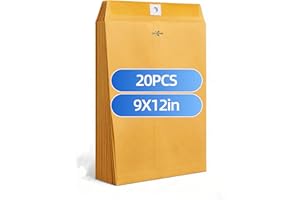 Mailing Envelopes 9x12 Inch, Brown Kraft Manila Envelopes 28lb, Catalog Document Envelopes for Home, Office, School, Business