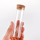 9pcs 50ml Glass Long Jar with Cork,Small Glass Tube